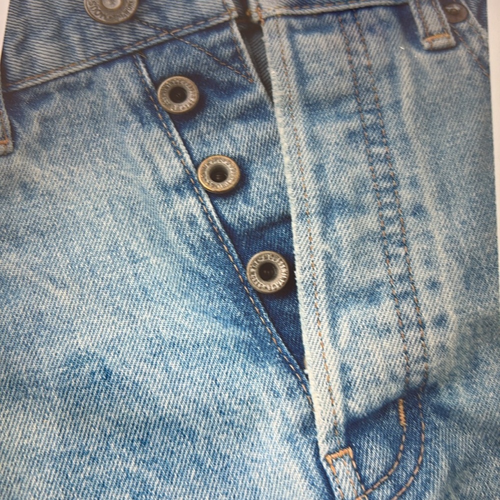NWT Moussy Light Blue Frayed Jean Shorts - Picture 5 of 6